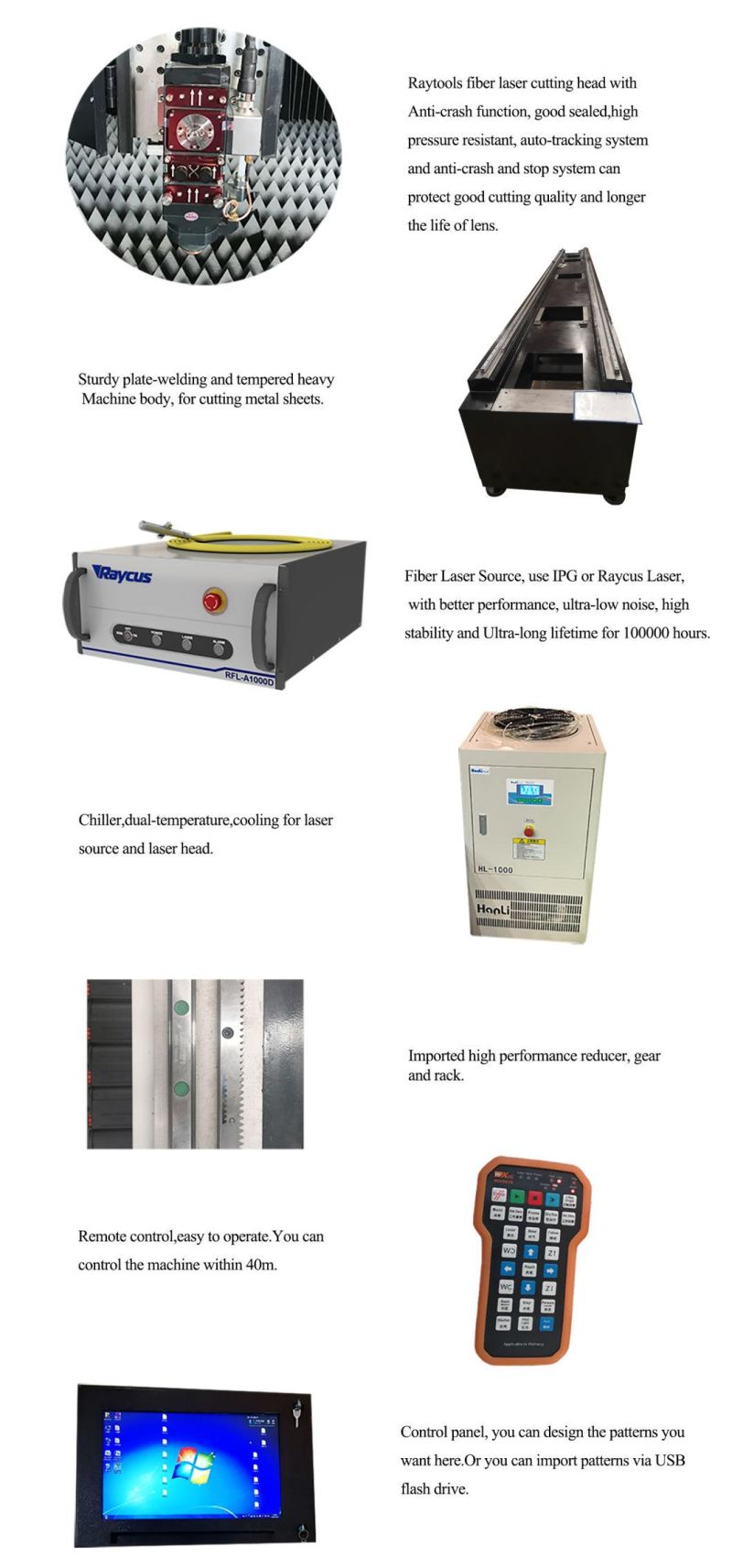 Manufacture 6000mm 1kw 2kw 3kw Fiber Tube Laser Cutter