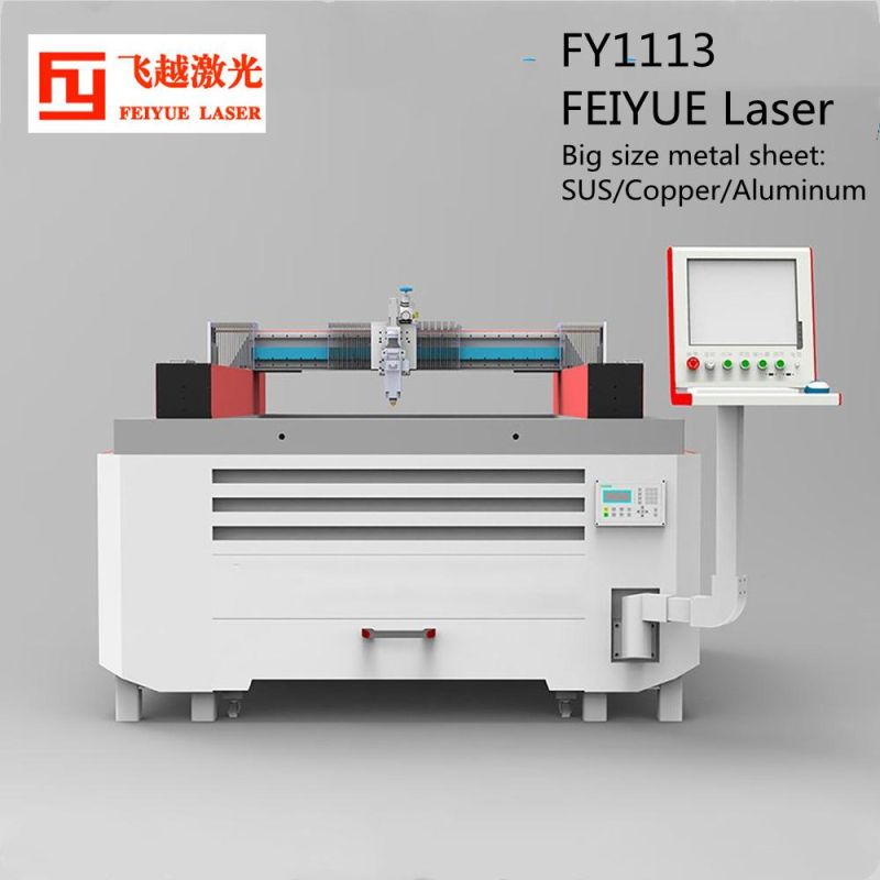 Fy1113 CNC and Laser Machine Feiyue Industrial Digital Laser Cutting Machine CNC Metal Precision Equipment Blanking Shearing Best CNC Laser Cutting Machine