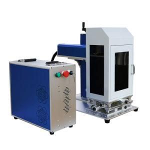 Raycus Laser Source Fiber Laser Marking Machine with Safety Cabin