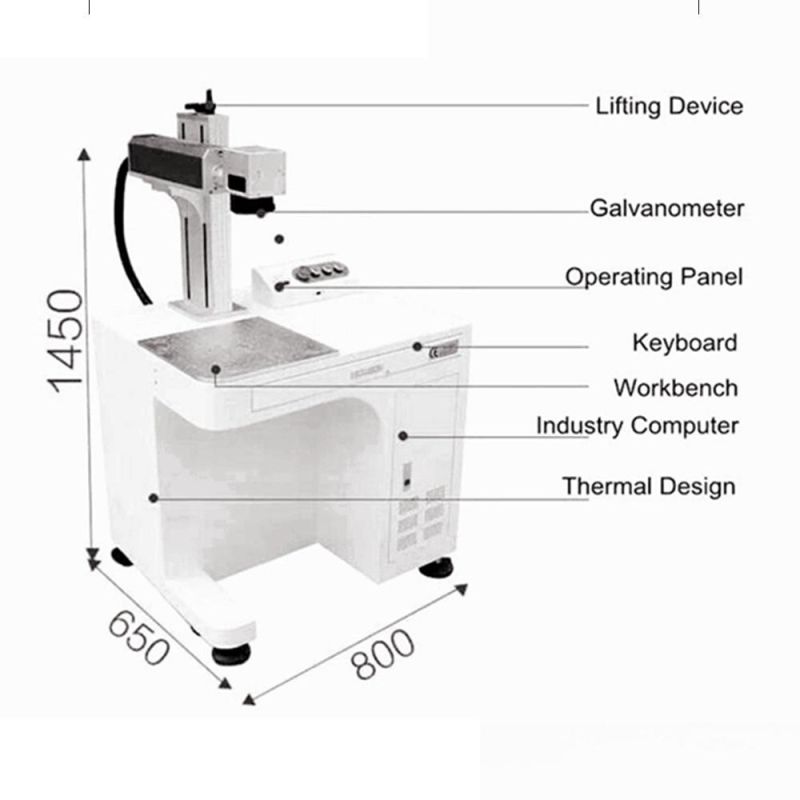 20W/30W/60W Jpt Raycus Max Ipg Table Logo Printing Optical YAG Mini Portable Jewelry Plastic Pen Metal Black Color Mopa Fiber Laser Marking Machine for Aluminum