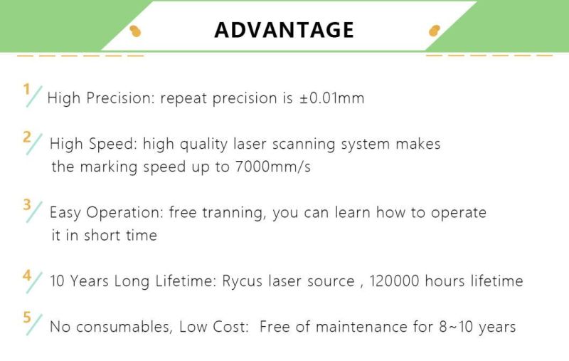 High Precision Split Type Metal 20W/ 30W /50W Optional Flying Fiber Laser Marking Machine
