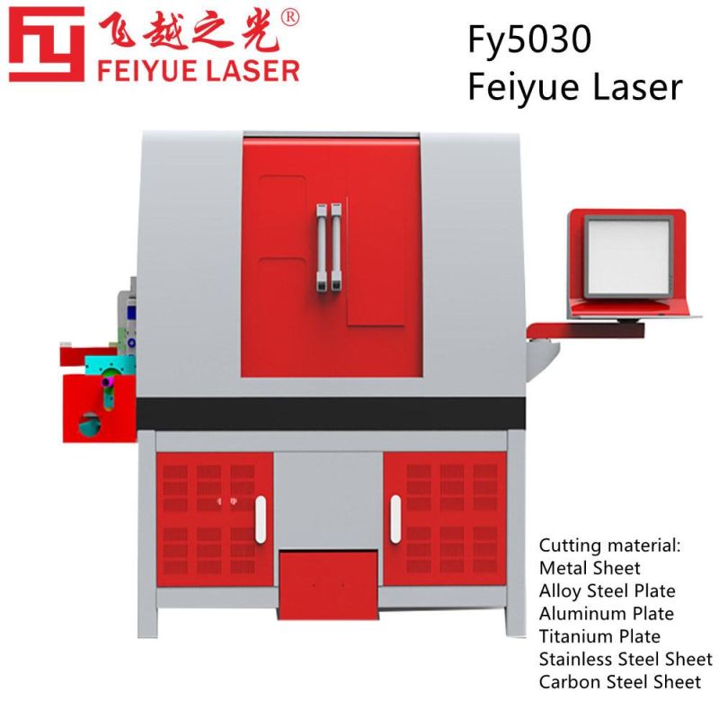 Fy5030 Feiyue PRO Laser Cutting Precision Laser Cutter Cost Per Hour 1000W Laser Cutter All in One Sheet Metal Laser Cutter Price Fiber Laser Cutter for Sale