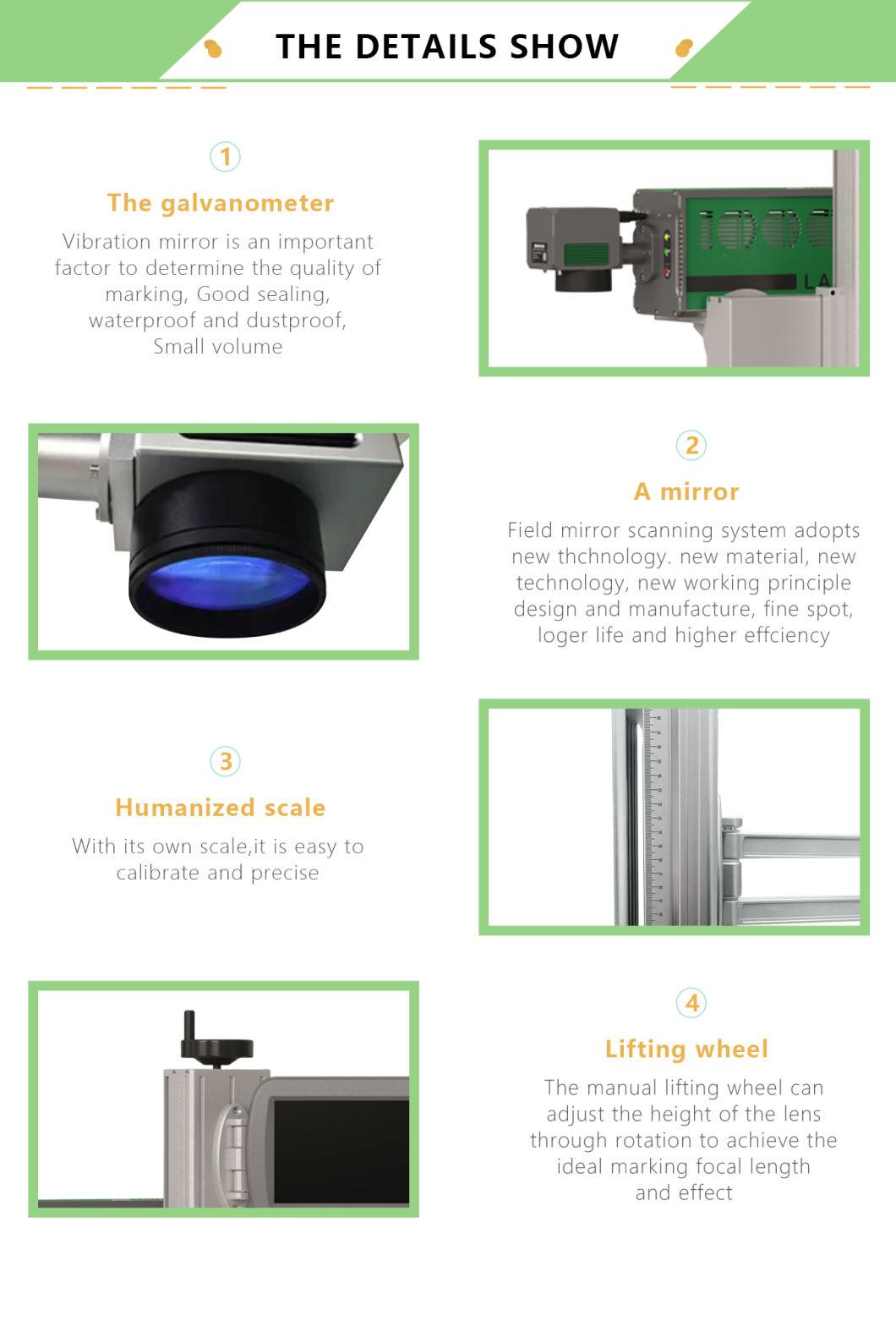 New Style Industrial High Power Flying Fiber UV Laser Marking Machine Engraving on Glass /Plastic /Metal /Aluminum