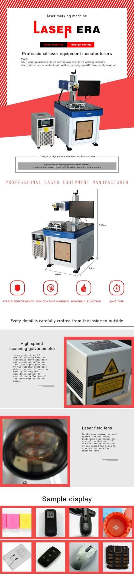 UV Laser Marking Machine 3W Little Affect Area