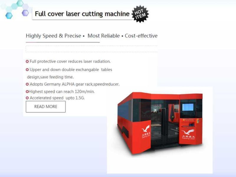 500watt 700 Watt Fiber Laser Cutter for Cutting 0.5-6mm Metals