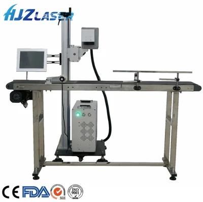 CO2 Flying Laser Marking Machine Engraving Equipment Online Marking for HDPE/Plastic Water Bottle for Production Line Use