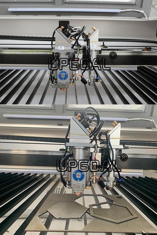 500W and 60W Steel Stainless Steel Wood Acrylic CO2 Laser Cutting Machine with Two Head 1300*900mm