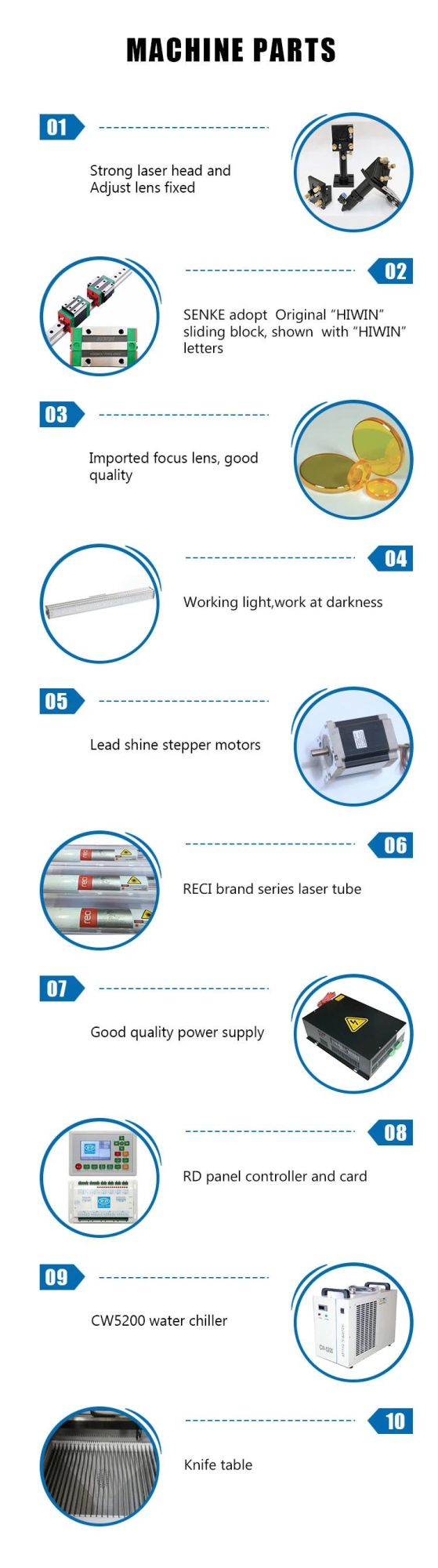 1390 CO2 Laser Cutting Machine Acrylic MDF Rubber Paper 100W 130W 150W Reci Tube CO2 Laser 100W