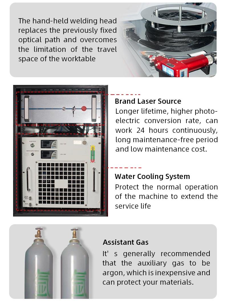 New Style Double Swing Welding Head Handheld Fiber Laser Welding Machine