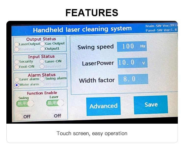 Df-C2000 1500W 2000W Laser Metal Clean Machine for Sale