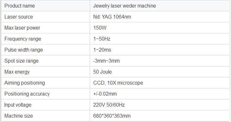 200W YAG Gold Silver Metal Dental Jewelry Repair Tabletop Laser Welder CCD Spot Welding Machine for Glasses