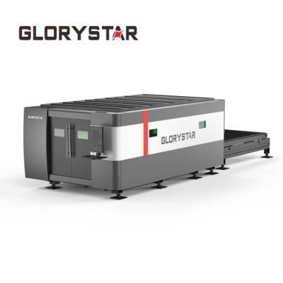 Optional Fiber Glorystar Packaged by Plywood CNC Machine Laser Cutting