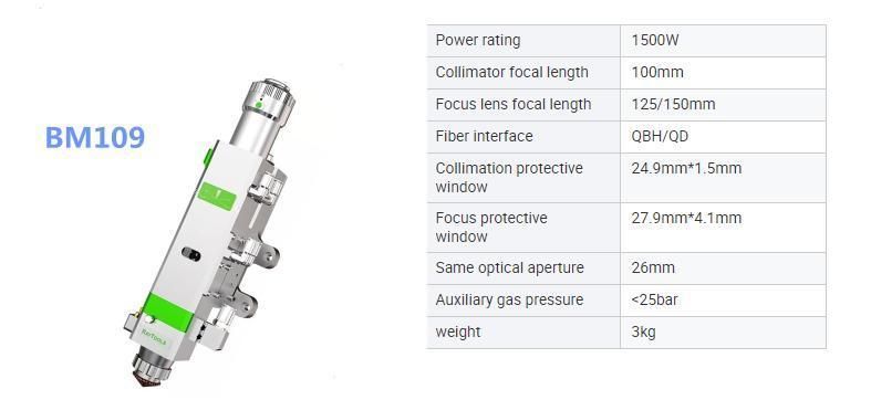 Bmh110 Bmh111 Bmh114 Bt240s Bm109 Raytools Auto Focusing Fiber Laser Cutting Cut Head