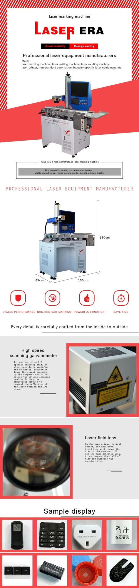 Double Line Automatic Laser Marking Machine