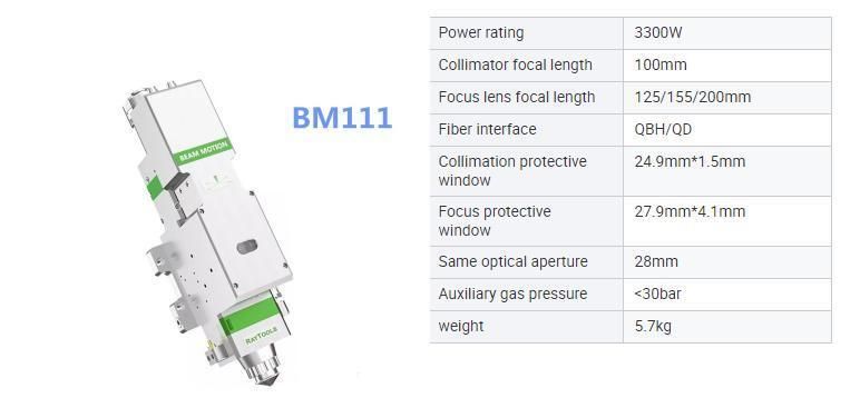 Online Sale Raytools Auto Focusing Fiber Laser Cutting Head Bm111 /Bm109