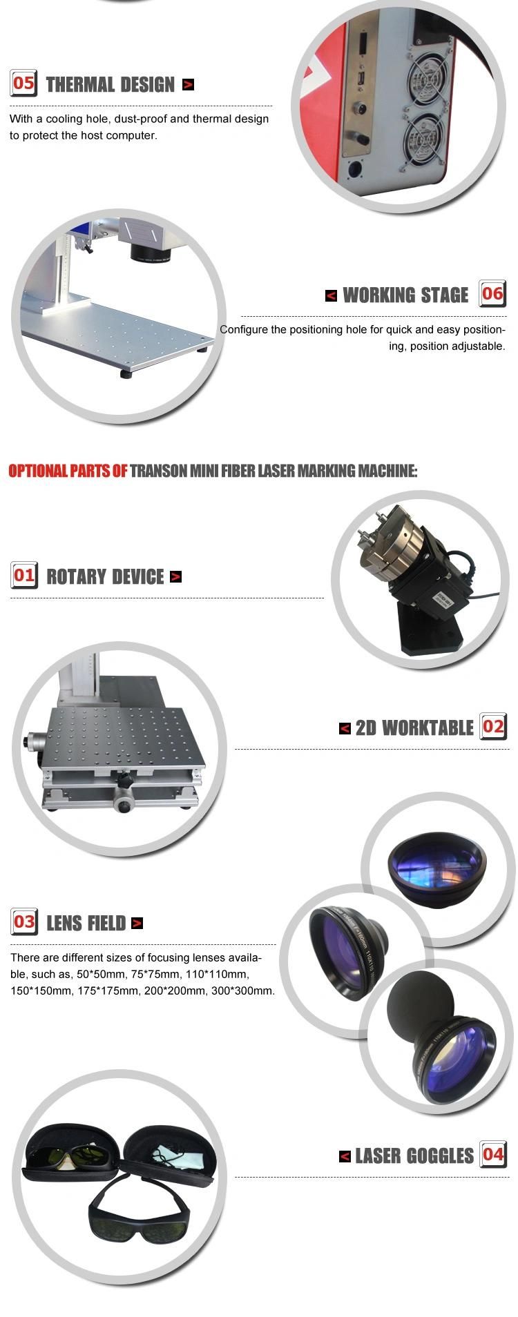 Mini Portable Split Fiber Laser Marker for Logo Tex Marking