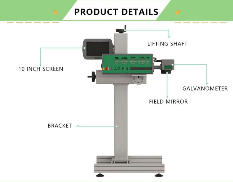 New Style Portable Industrial Flying Fiber UV Laser Marking Machine Engraving on Glass / Metal /Aluminum