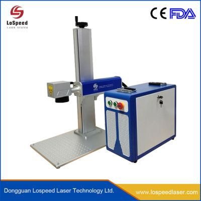 Hispeed Stainless Steel Metal Logo Printing Machine Plastic Laser Printing Machine Optical Fiber Laser Marking Machine