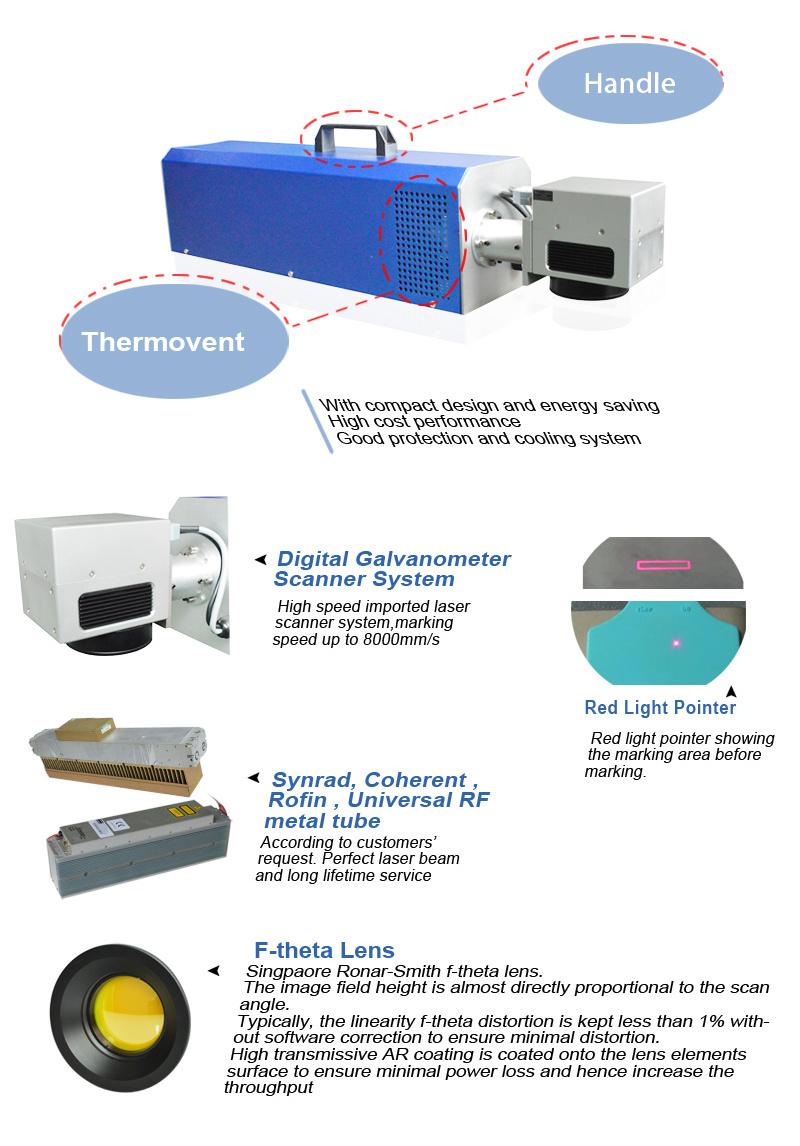 Mt-RF30p Desktop CO2 Laser Marking Machine for Non-Metal Materials