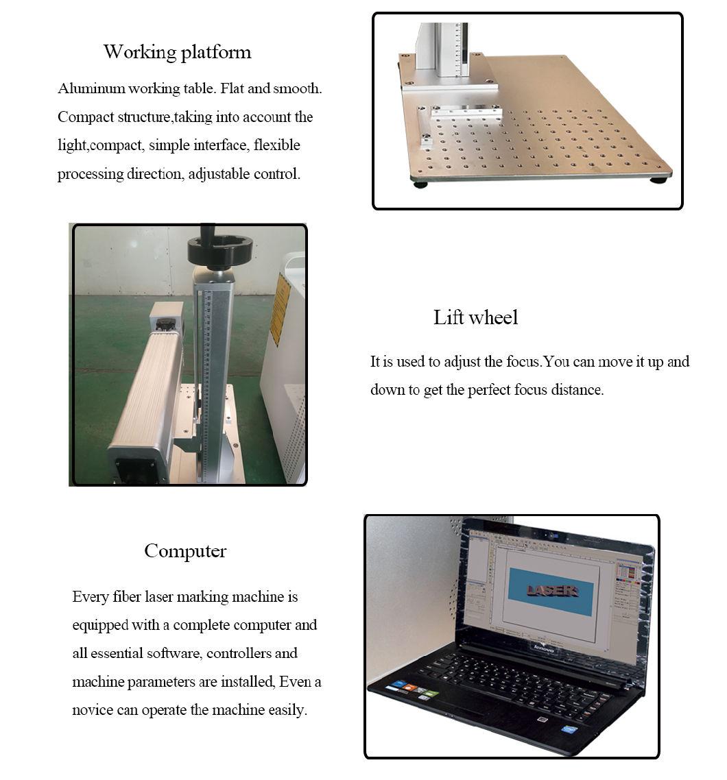 20W 30W 50W Cheap Industrial Mini Logo Printing Engraving Marker PVC ID Card Raycus Desktop Portable 3D Fiber Laser Marking Machine with Rotary Price