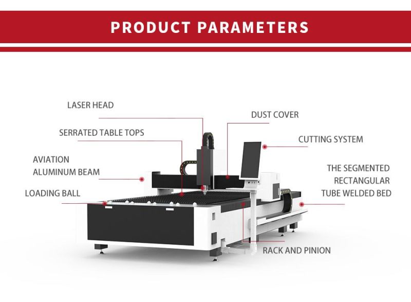 1500W Ipg Raycus Max CNC Fiber Laser Cutting Machine for Stainless Steel Carbon Steel Aluminum Metal Steel Plate Cutter