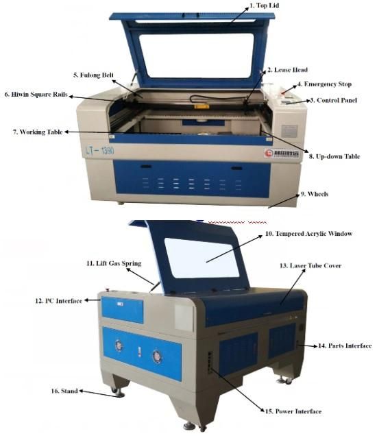 Laser Engraving Machine CO2 Laser Engraver Mini CO2 Laser Engraving Machine Prices 1610 CO2 Laser Engraver Two Heads