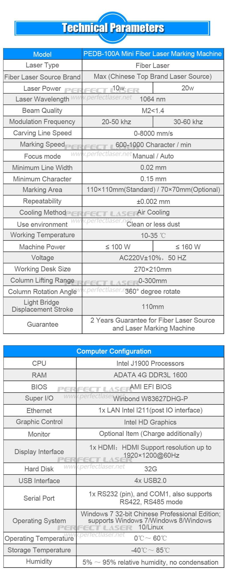 20 W/30W/50W Mini Laser Maker, Engraver Machine for Metal and Plastic