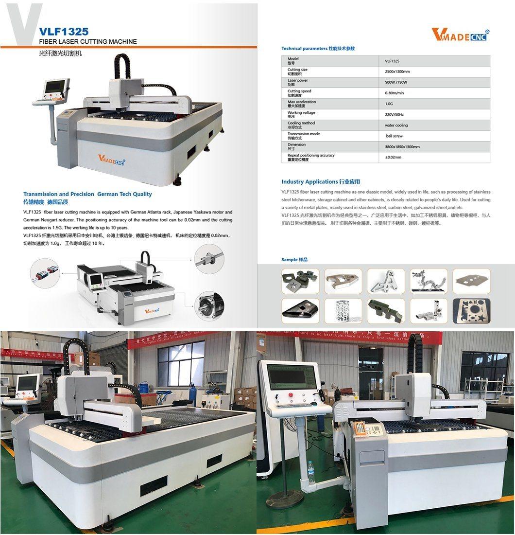 1325 1530 Industrial Heavy Machine Bed Fiber Laser Metal Cutter