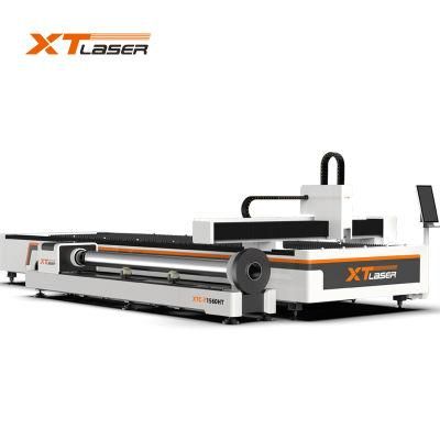 Plate Metal Cutting Fiber Laser Machine with 6m Rotary Tube