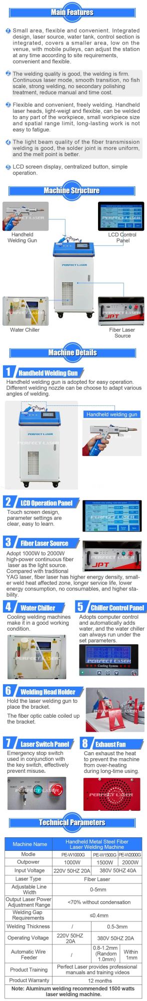 Fiber Laser Welding Machine with Handheld Gun