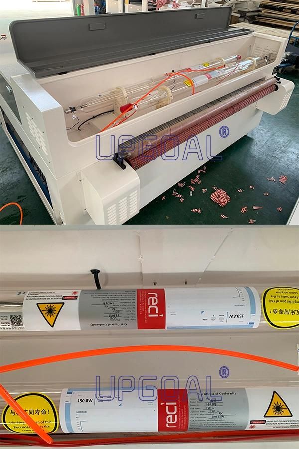 Large CCD Auto Feeding CO2 Laser Cutting Machine for Embroidery Fabric Logo Cutting with Dual Head 1600*1000mm