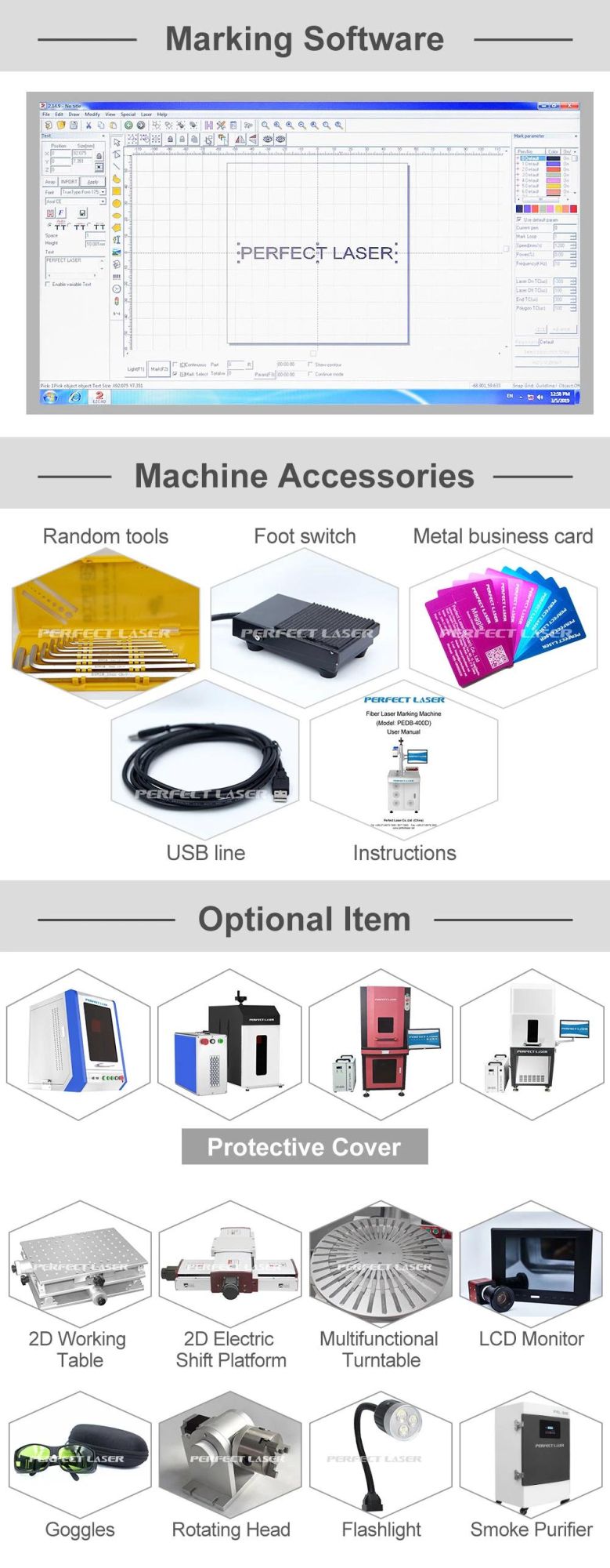 30W Fiber Laser Marking Machine for Jewelry Nameplate Pet Tag