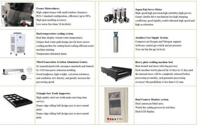 6kw High Power Fiber Laser Cutter for Carbon Stainless Steel