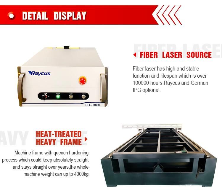 Metal Sheet CNC Laser Cutting Machine with Raytools Laser Head Ca-3015 Fiber Laser Cutting Machine 1000W 2000W 3000W