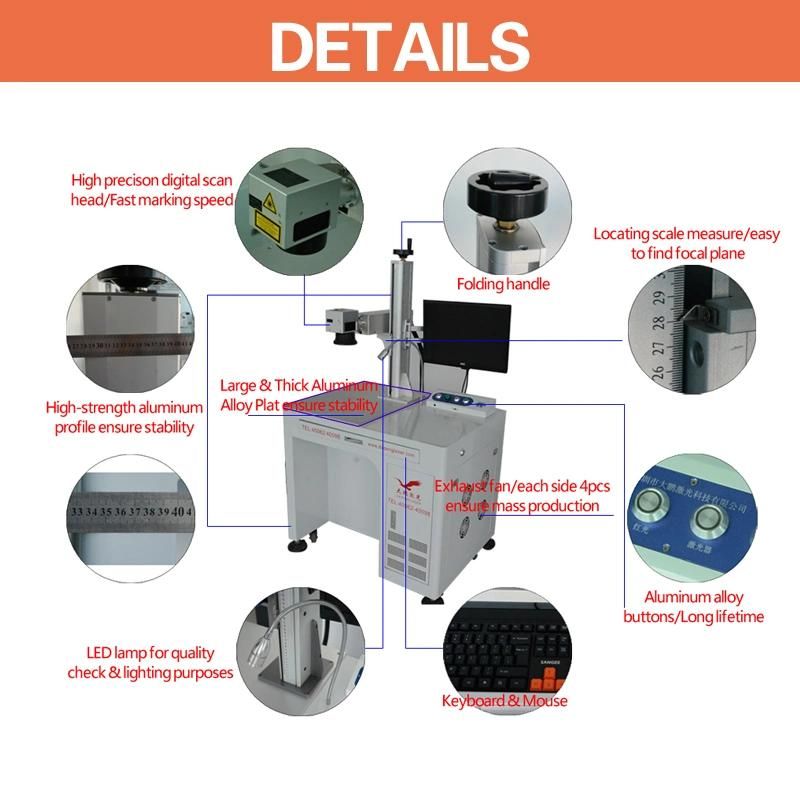 Low Price 20W 30W 50W Mopa Laser Marking Machine Metal Laser Engraving Machine