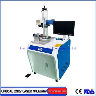 China Metal Products Fiber Laser Marking Machine with Rotary Device 50W