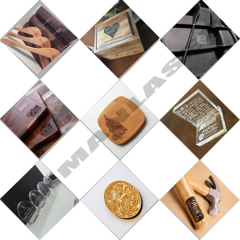 50W CO2 Metal Tube Fiber Laser Engraving/Marking Machine for Plastic/Electronic Components/Clothing/Leather/Shoes/ Non-Metal