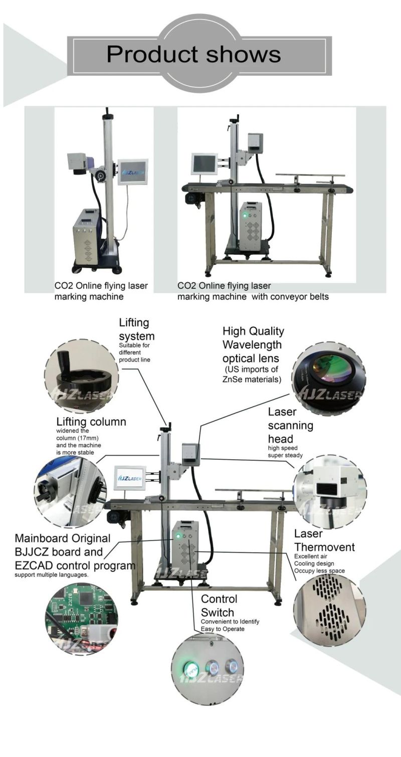 CO2 Flying Fission Combination Laser Marking Equipment Printing Machine