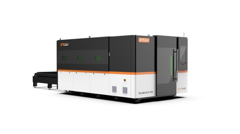 High-Accuracy Fully Enclosed Metal Cutter Raycus 1500W 2000W 3000W Fiber Laser Cutting Machine