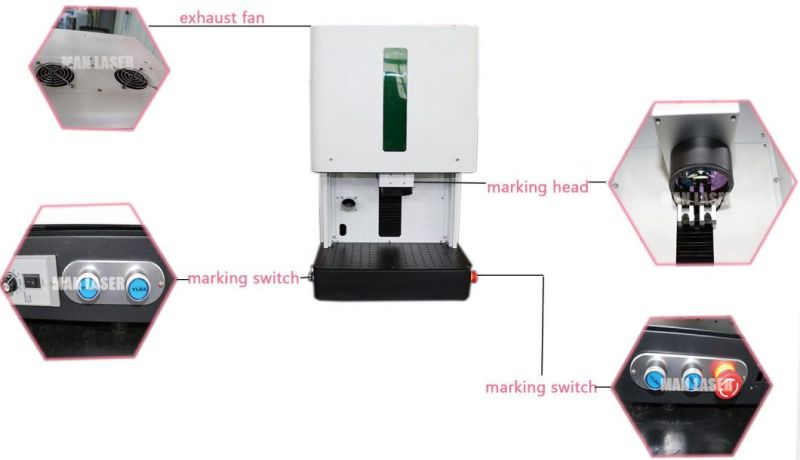 Fiber Laser Mark Machine/Marking Equipment/Engraving for Metal/Plastic/Tag/Key Chains/Pen/All Kinds of Mechanical and Auto Parts