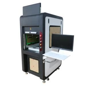 Big Cover Full Enclosed Cabinet Workshop Use Fiber Laser Marking Machine for Metal Jewelry Silver Plastic