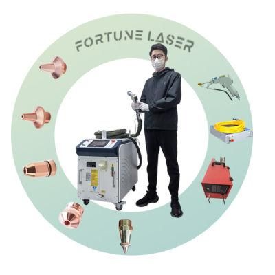 Fortune Laser 1kw 1.5kw 2kw Handheld 3 in 1 Welding Machine Laser Welder for Metals