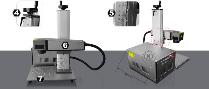 100W Small Portable Fiber Marking Machine with Big Scope