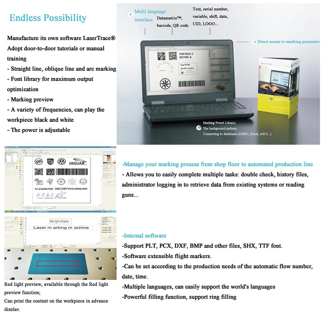 20W Desktop Fiber Laser Marking Machine Portable Laser Fiber Marker