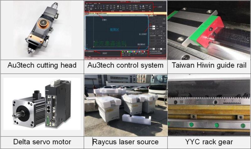 1500*3000mm 500W 750W 1000W 2000W Stainless Steel Carbon Steel Metal Fiber Laser Cutting Machine