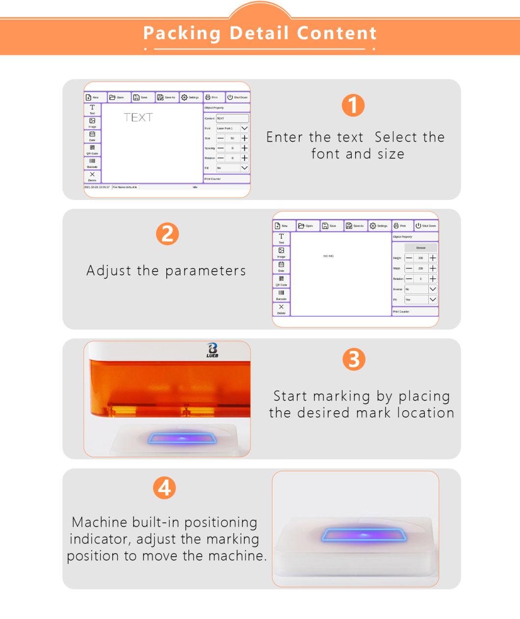 2022 New Design Handheld Laser Marking Machine for Logo /Image /Expiry Date Printing