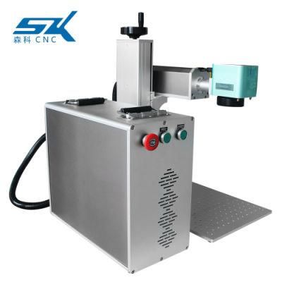 Desktop Laser Fiber Marking Machine Conveyor Belt Pen/Bottle/LED Bulbs Fiber Laser Engraver