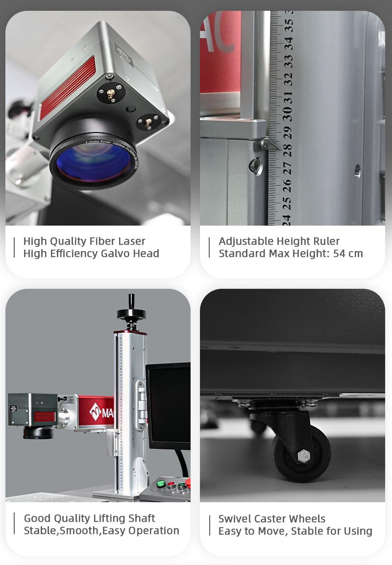 Mt-F50 Fiber Laser Marking Machine 50W with Rotary Device