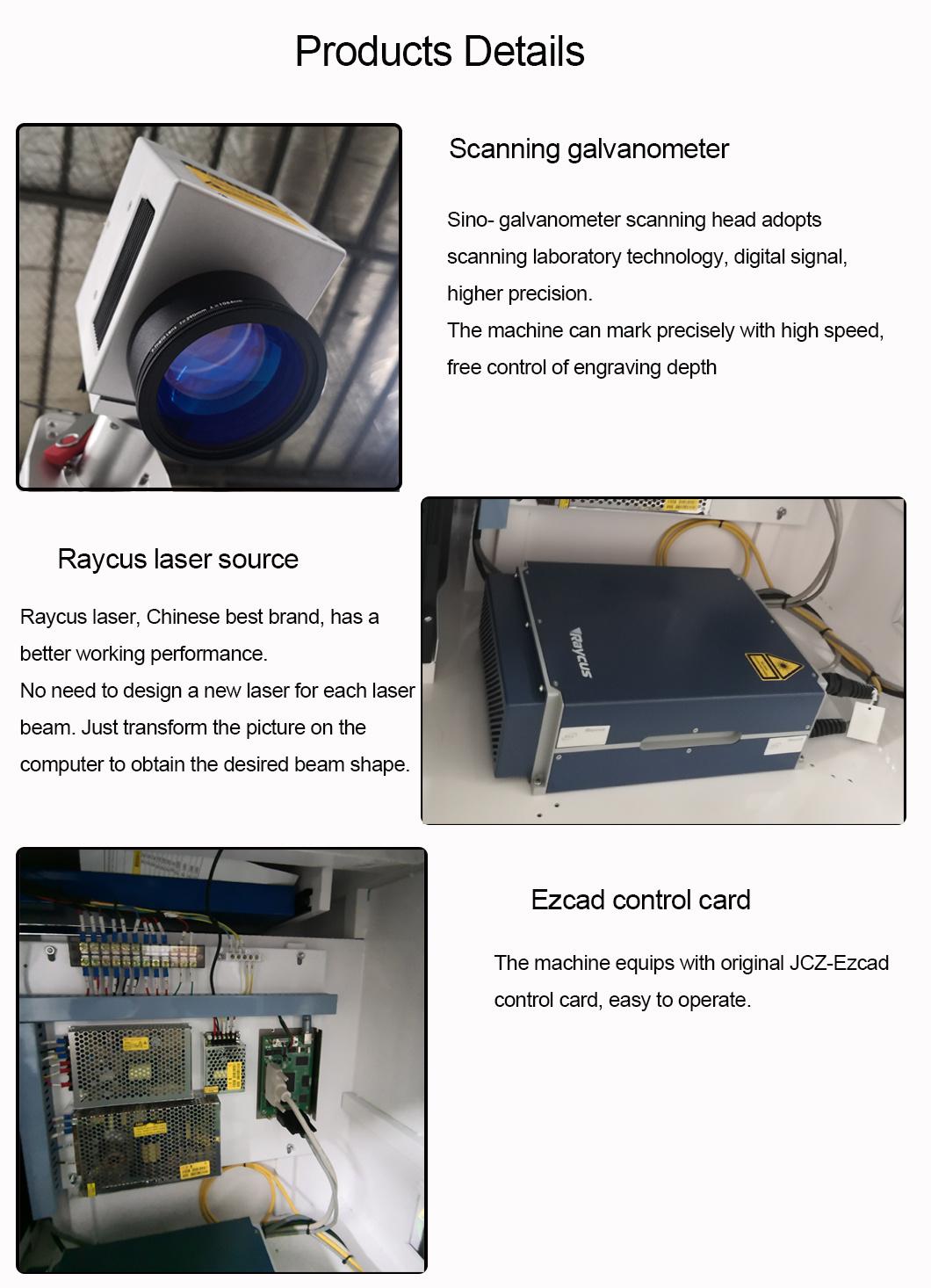 3D Color Printed Fiber Laser Marking Machine for Metal/Plastic/Tag/Key Chains/Pen