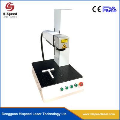 Smart Mini Model Fiber Laser Marking Machine for Metal Auto Parts Marking Serial Number, Customize Logo